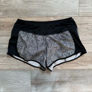 NIKE~ Women’s Canopy Crew Printed Dri Fit Lined Black Athletic Shorts Size Small
